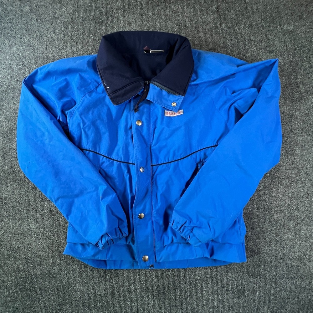 Vintage Drizone Marmot Gore Tex Jacket Mens Small Bright Blue‎ Lined Snap Button